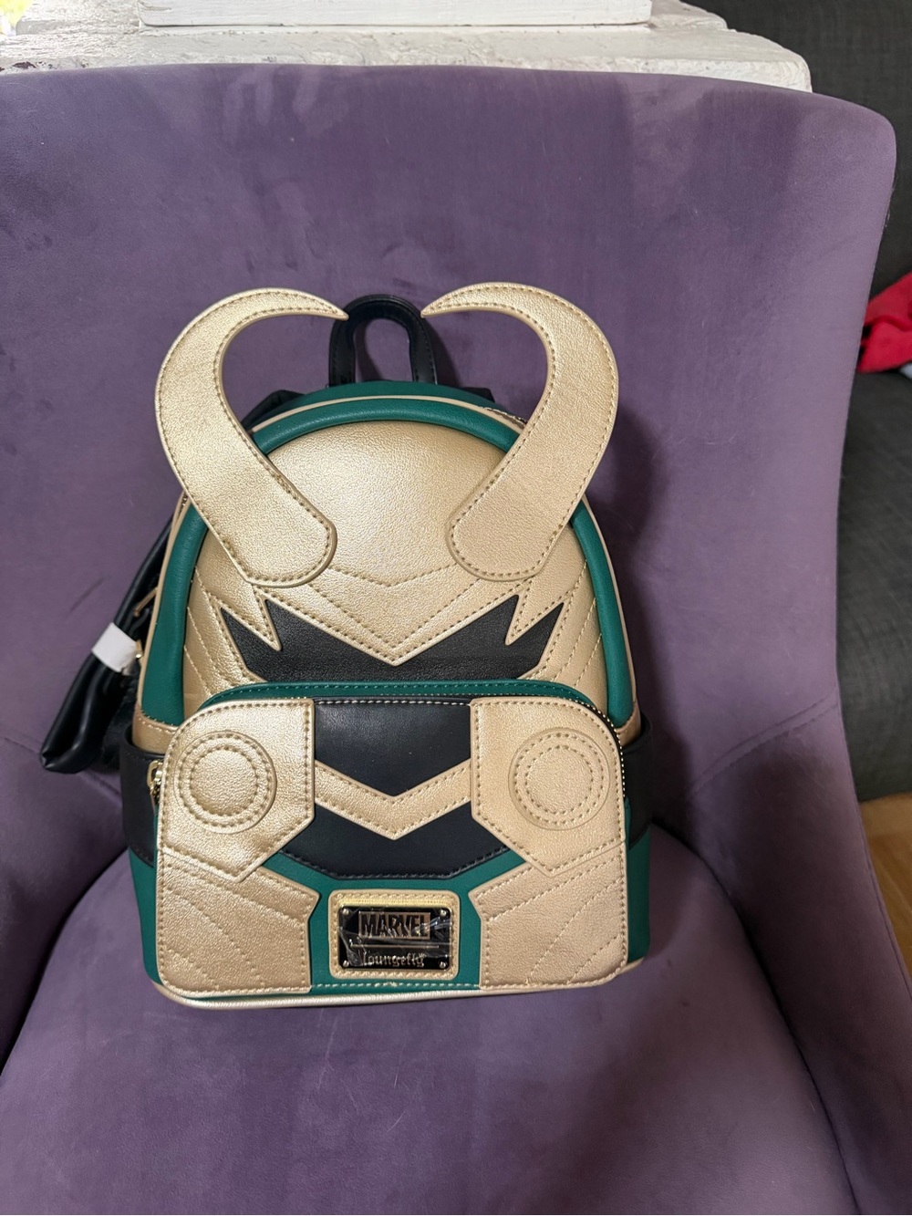 Marvel Mini Backpack in Gold, Green, Black